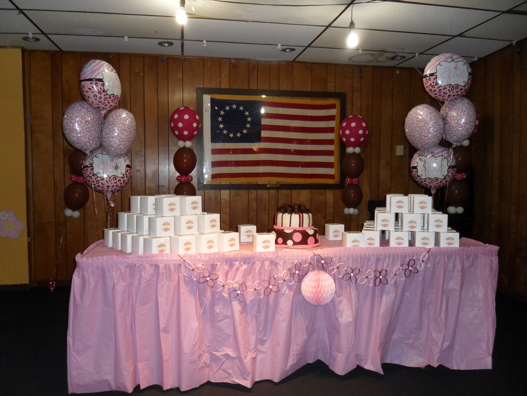 BABY SHOWER: BROWN, PINK AND WHITE - PARTY DECORATIONS BY TERESA