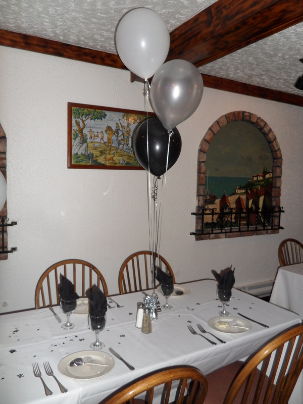 White Silver And Black Party Decorations By Teresa